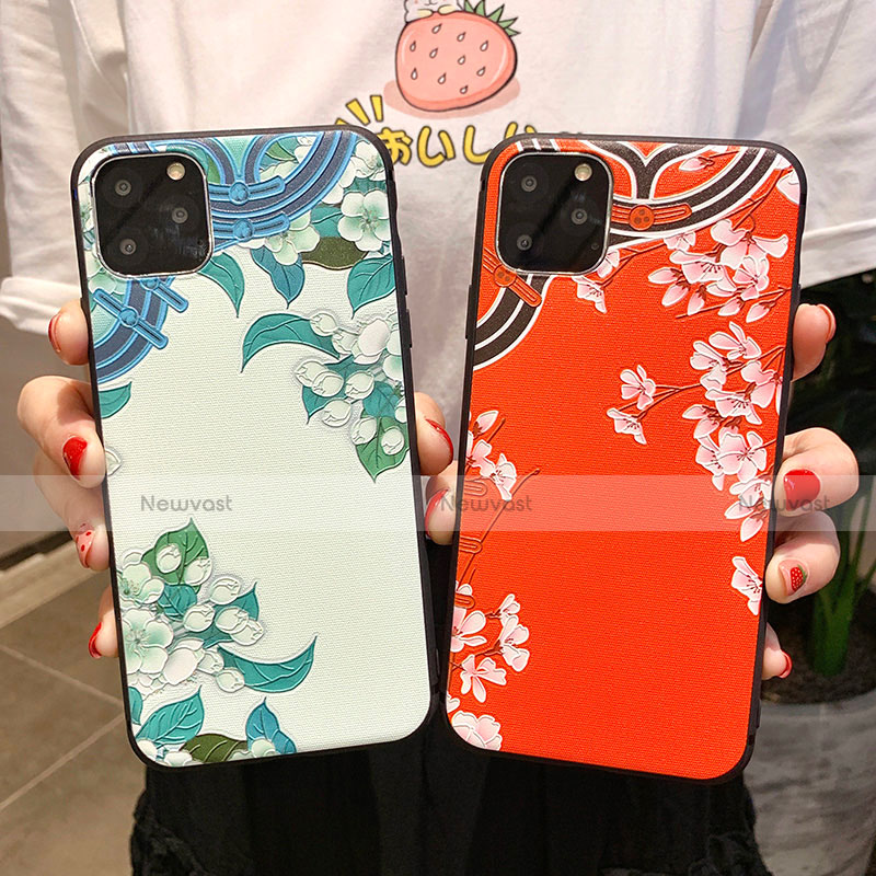 Silicone Candy Rubber Gel Flowers Soft Case Cover H05 for Apple iPhone 11 Pro Max