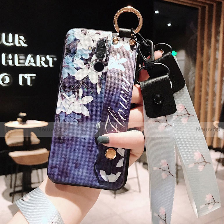 Silicone Candy Rubber Gel Flowers Soft Case Cover H06 for Huawei Mate 20 Lite
