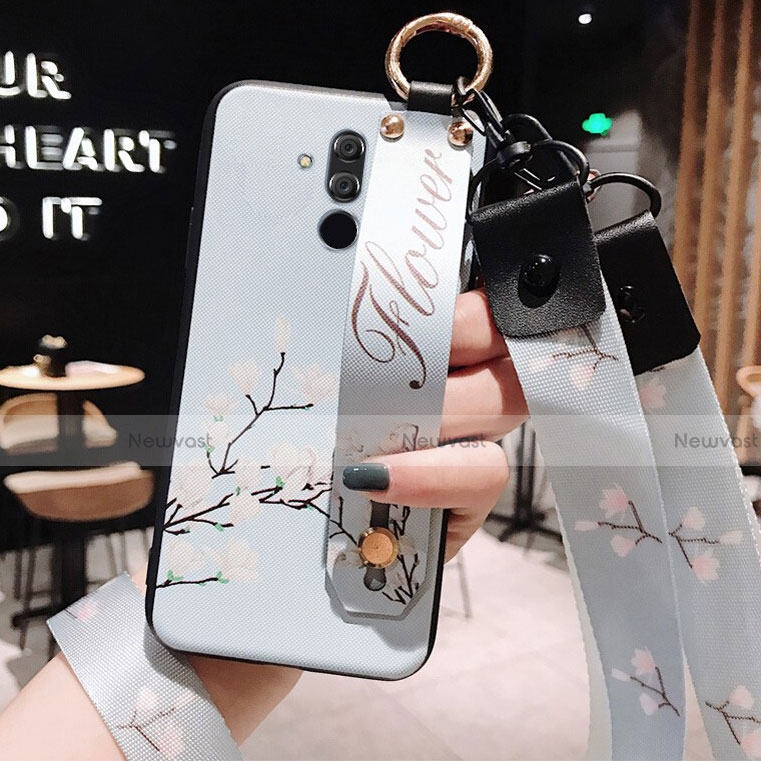 Silicone Candy Rubber Gel Flowers Soft Case Cover H06 for Huawei Mate 20 Lite