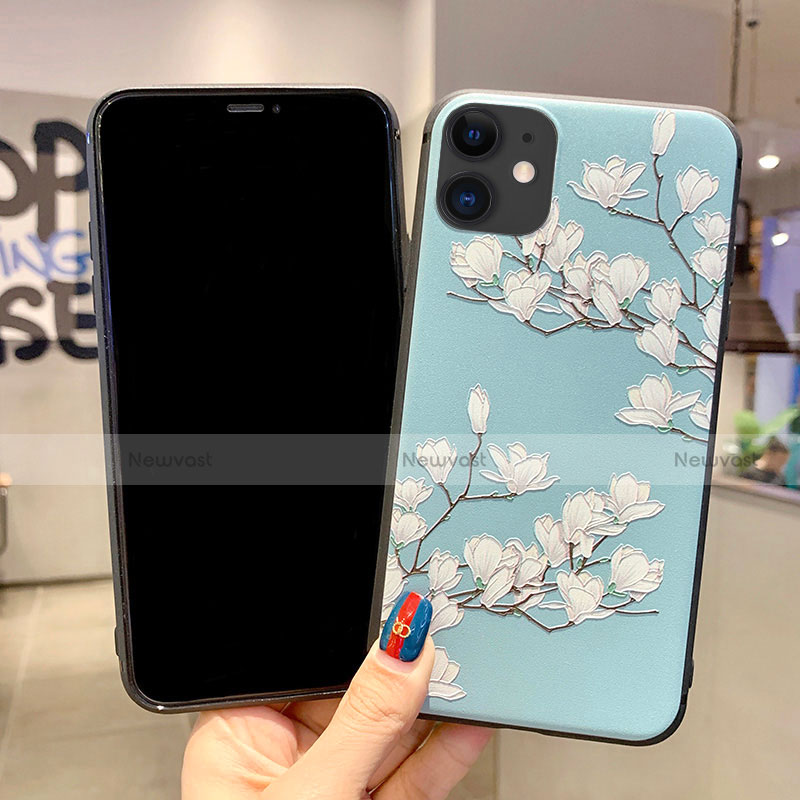 Silicone Candy Rubber Gel Flowers Soft Case Cover H07 for Apple iPhone 11