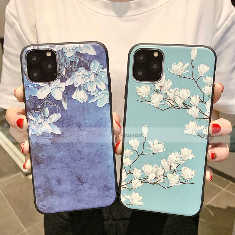 Silicone Candy Rubber Gel Flowers Soft Case Cover H07 for Apple iPhone 11 Pro