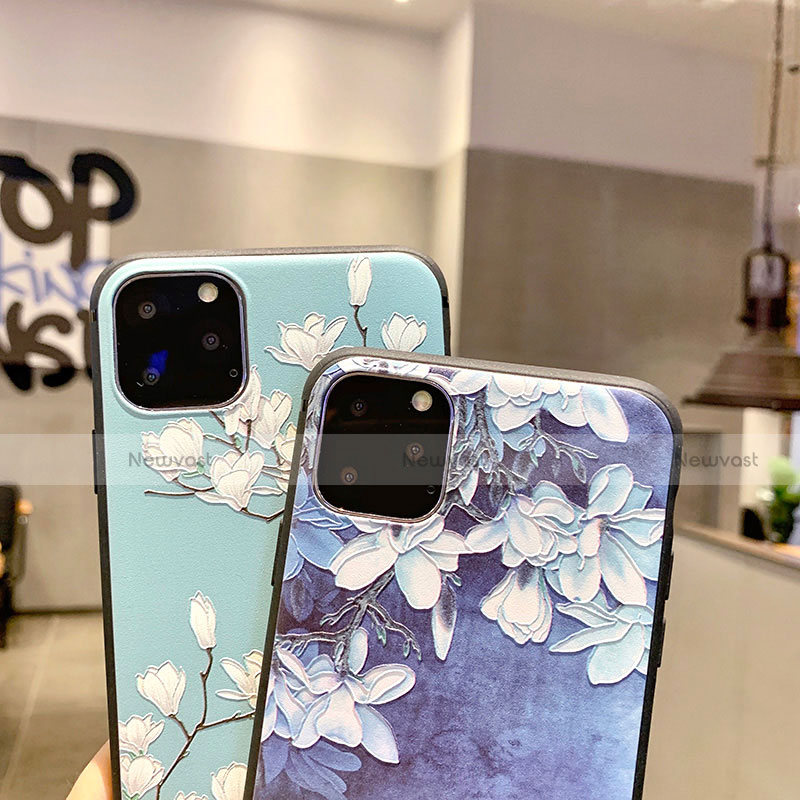 Silicone Candy Rubber Gel Flowers Soft Case Cover H07 for Apple iPhone 11 Pro