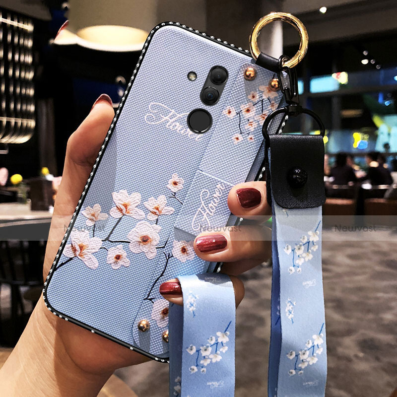 Silicone Candy Rubber Gel Flowers Soft Case Cover H08 for Huawei Mate 20 Lite