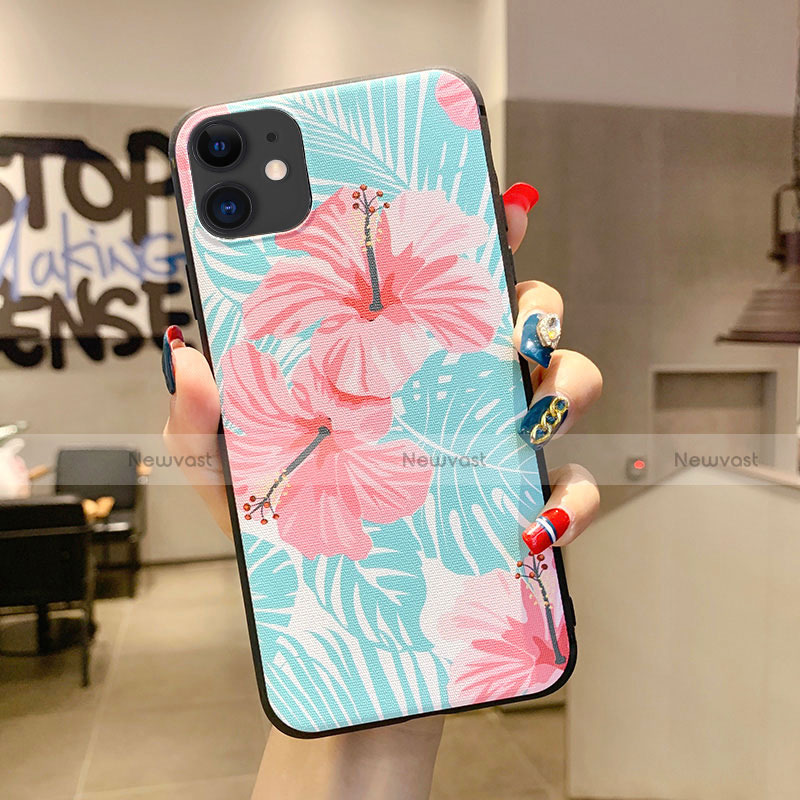 Silicone Candy Rubber Gel Flowers Soft Case Cover H09 for Apple iPhone 11