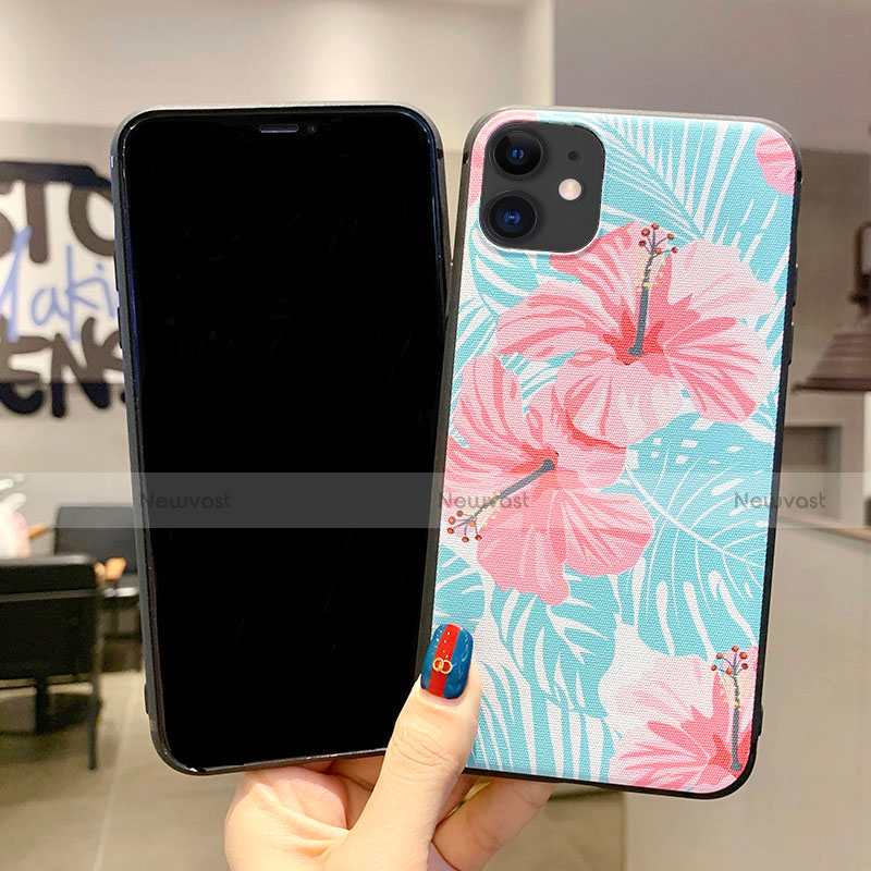 Silicone Candy Rubber Gel Flowers Soft Case Cover H09 for Apple iPhone 11