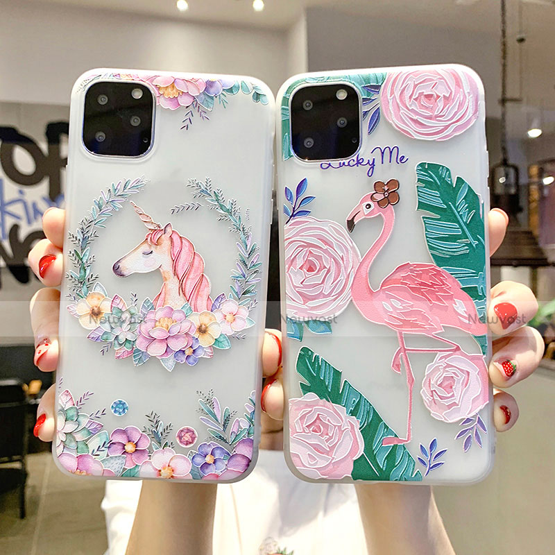 Silicone Candy Rubber Gel Flowers Soft Case Cover H10 for Apple iPhone 11 Pro