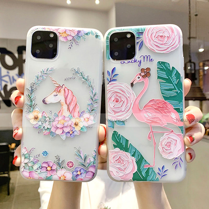 Silicone Candy Rubber Gel Flowers Soft Case Cover H10 for Apple iPhone 11 Pro Max