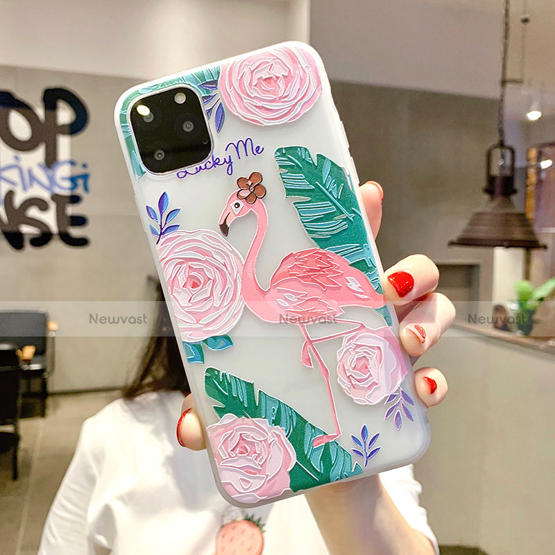 Silicone Candy Rubber Gel Flowers Soft Case Cover H10 for Apple iPhone 11 Pro Max