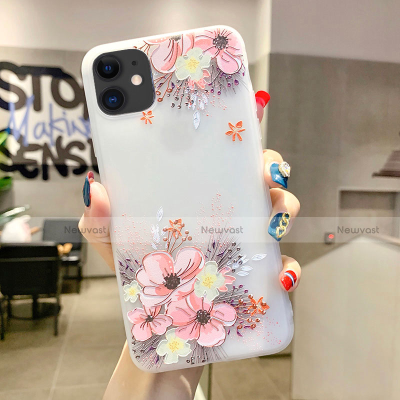 Silicone Candy Rubber Gel Flowers Soft Case Cover H11 for Apple iPhone 11