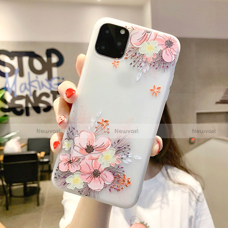 Silicone Candy Rubber Gel Flowers Soft Case Cover H11 for Apple iPhone 11 Pro