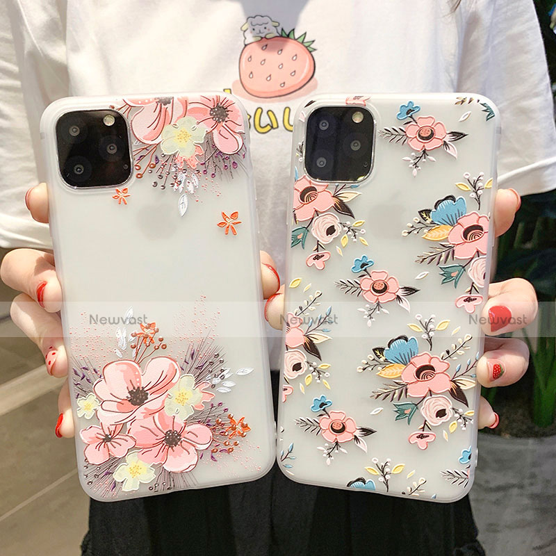 Silicone Candy Rubber Gel Flowers Soft Case Cover H11 for Apple iPhone 11 Pro