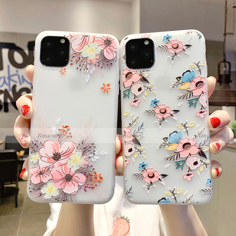 Silicone Candy Rubber Gel Flowers Soft Case Cover H11 for Apple iPhone 11 Pro Max