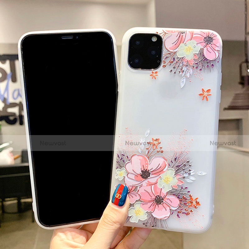Silicone Candy Rubber Gel Flowers Soft Case Cover H11 for Apple iPhone 11 Pro Max