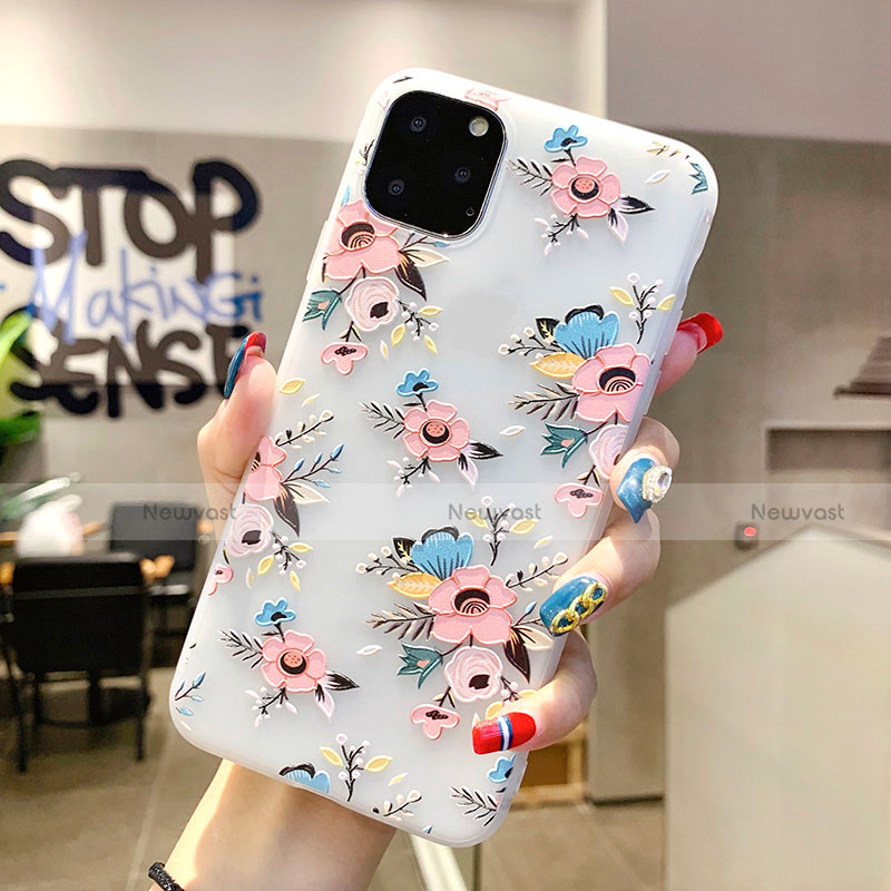Silicone Candy Rubber Gel Flowers Soft Case Cover H11 for Apple iPhone 11 Pro Max Mixed