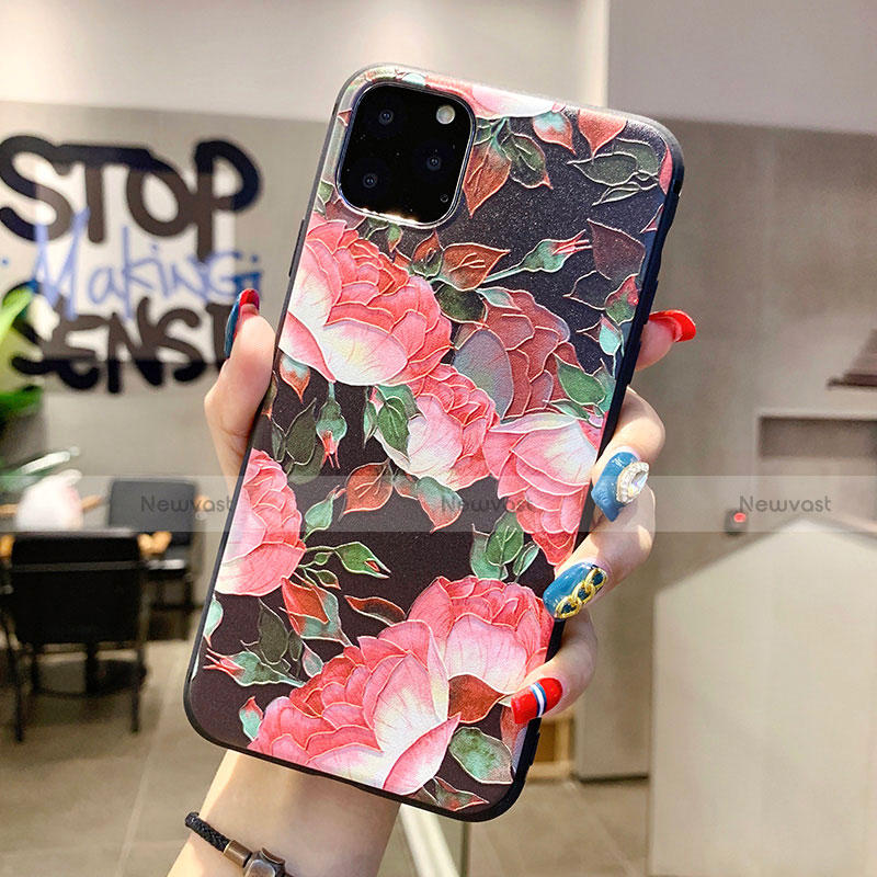 Silicone Candy Rubber Gel Flowers Soft Case Cover H12 for Apple iPhone 11 Pro