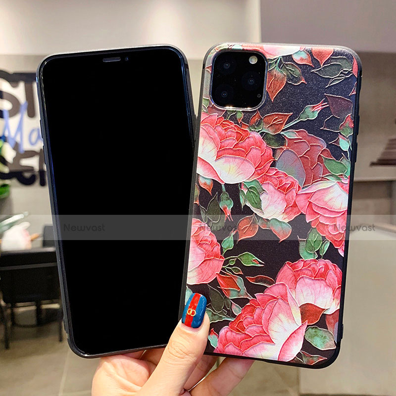 Silicone Candy Rubber Gel Flowers Soft Case Cover H12 for Apple iPhone 11 Pro