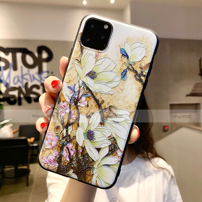Silicone Candy Rubber Gel Flowers Soft Case Cover H12 for Apple iPhone 11 Pro Max