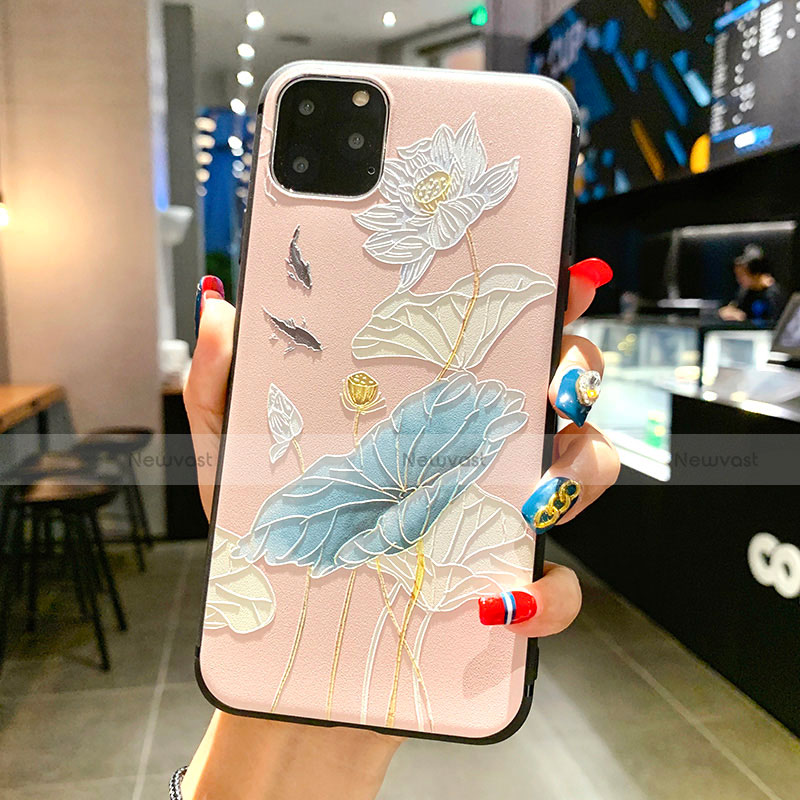 Silicone Candy Rubber Gel Flowers Soft Case Cover H14 for Apple iPhone 11 Pro