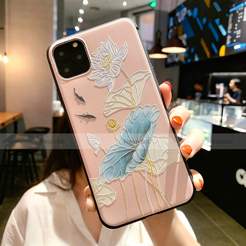 Silicone Candy Rubber Gel Flowers Soft Case Cover H14 for Apple iPhone 11 Pro Max