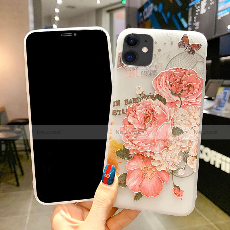 Silicone Candy Rubber Gel Flowers Soft Case Cover H15 for Apple iPhone 11