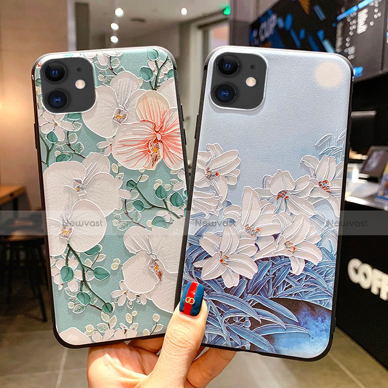 Silicone Candy Rubber Gel Flowers Soft Case Cover H16 for Apple iPhone 11