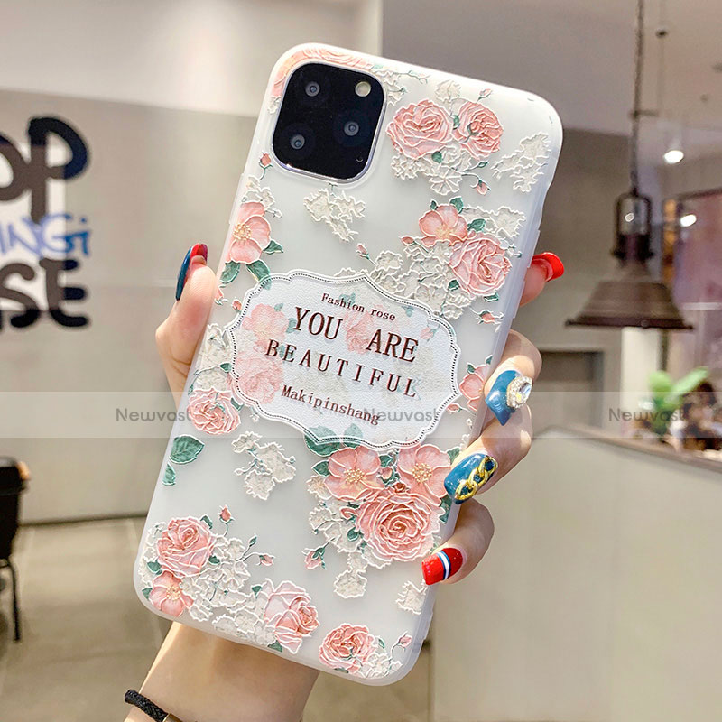 Silicone Candy Rubber Gel Flowers Soft Case Cover H17 for Apple iPhone 11 Pro