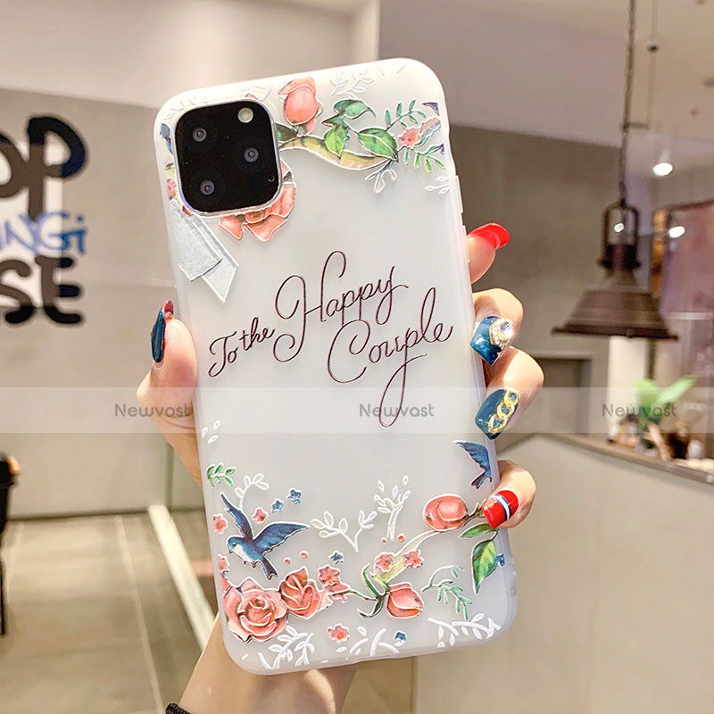 Silicone Candy Rubber Gel Flowers Soft Case Cover H17 for Apple iPhone 11 Pro Max