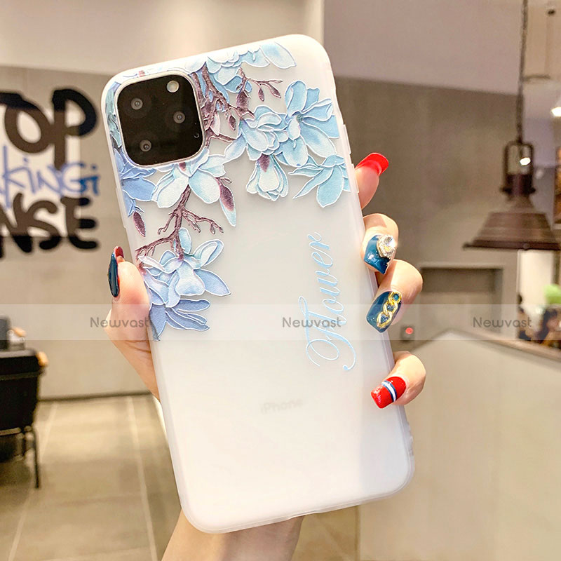 Silicone Candy Rubber Gel Flowers Soft Case Cover H18 for Apple iPhone 11 Pro