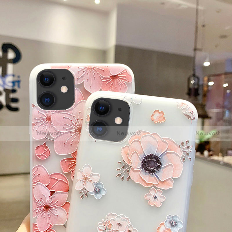 Silicone Candy Rubber Gel Flowers Soft Case Cover H19 for Apple iPhone 11
