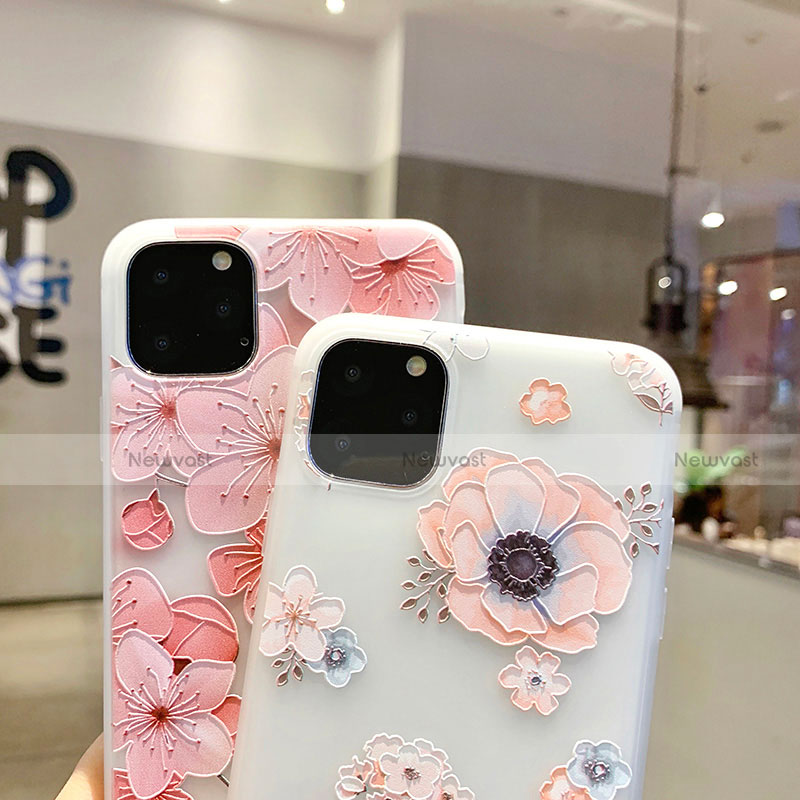 Silicone Candy Rubber Gel Flowers Soft Case Cover H19 for Apple iPhone 11 Pro