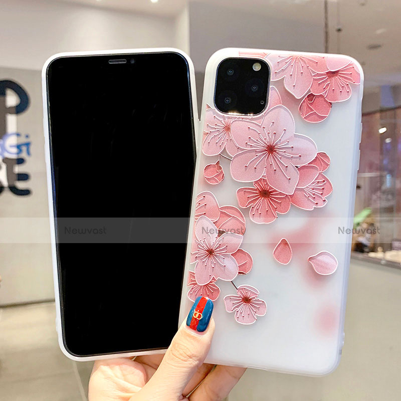 Silicone Candy Rubber Gel Flowers Soft Case Cover H19 for Apple iPhone 11 Pro