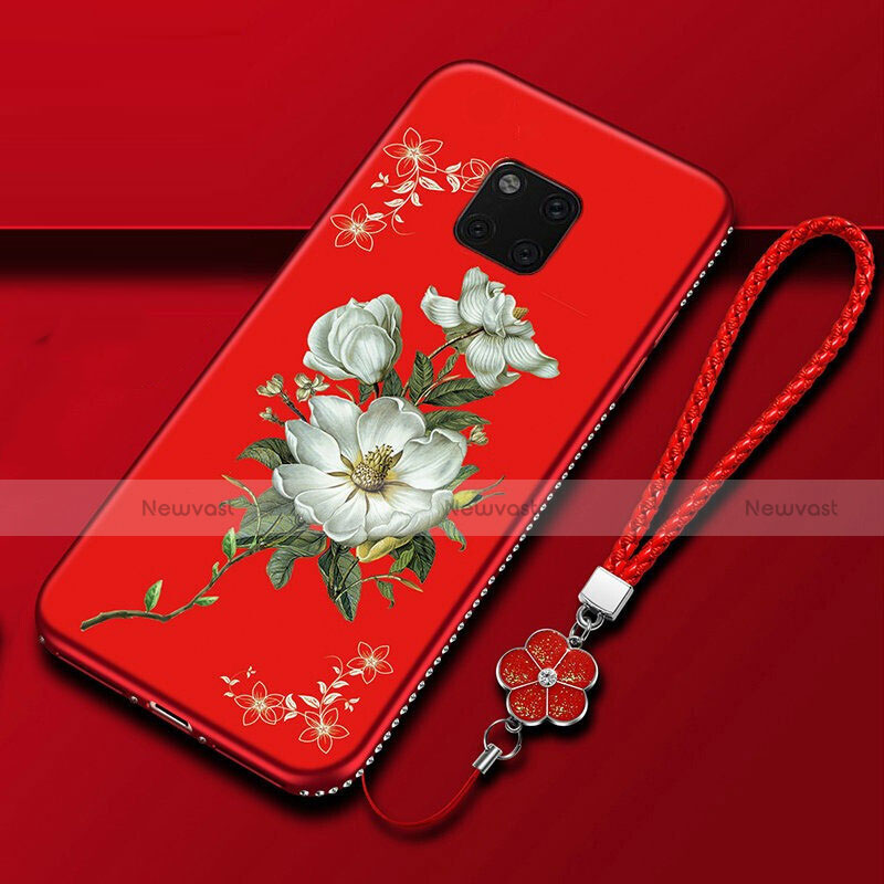 Silicone Candy Rubber Gel Flowers Soft Case Cover K01 for Huawei Mate 20 Pro