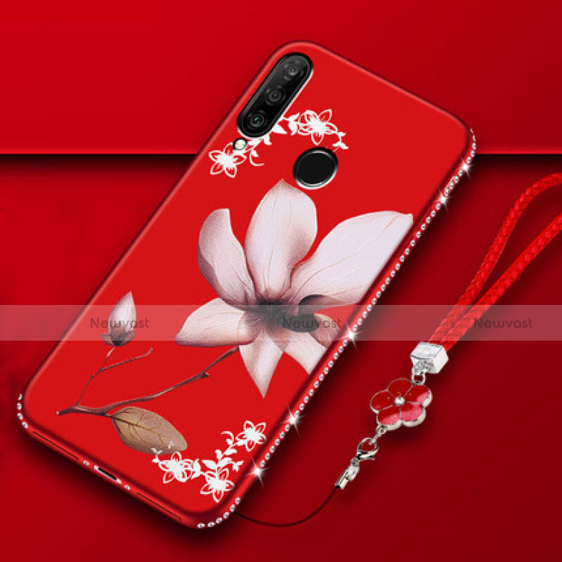 Silicone Candy Rubber Gel Flowers Soft Case Cover K01 for Huawei P30 Lite