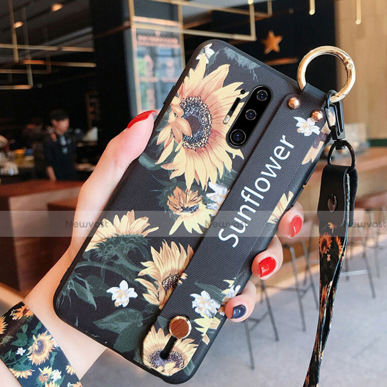 Silicone Candy Rubber Gel Flowers Soft Case Cover K01 for OnePlus 8 Pro Orange