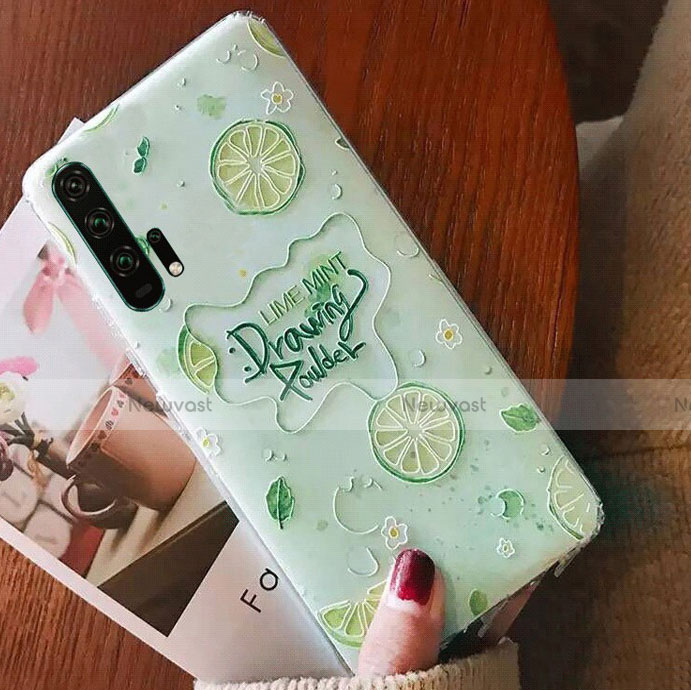 Silicone Candy Rubber Gel Flowers Soft Case Cover K02 for Huawei Honor 20 Pro