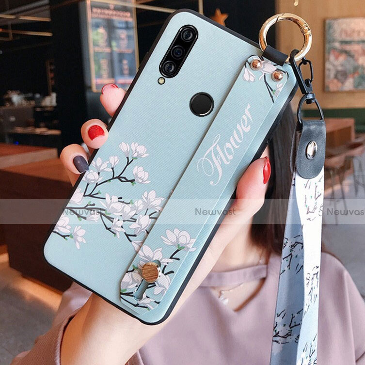 Silicone Candy Rubber Gel Flowers Soft Case Cover K02 for Huawei P30 Lite