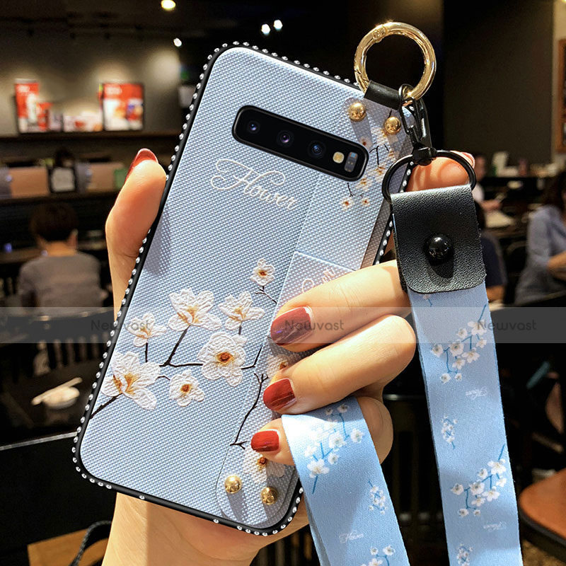 Silicone Candy Rubber Gel Flowers Soft Case Cover K02 for Samsung Galaxy S10 5G