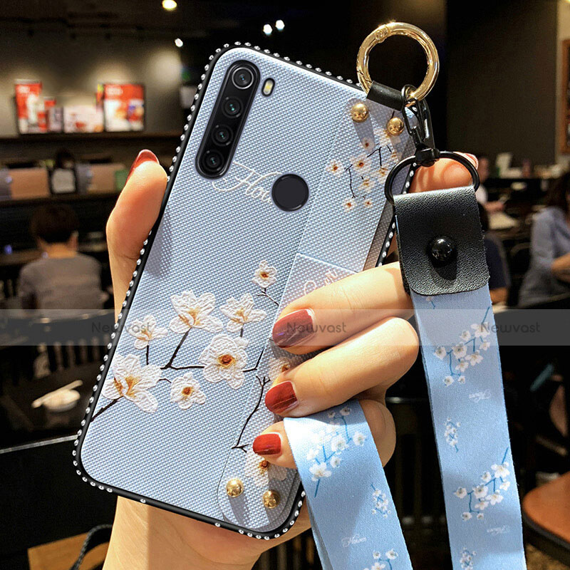 Silicone Candy Rubber Gel Flowers Soft Case Cover K02 for Xiaomi Redmi Note 8 (2021)