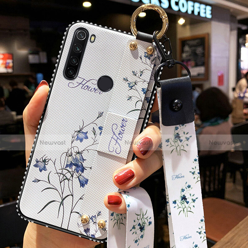 Silicone Candy Rubber Gel Flowers Soft Case Cover K02 for Xiaomi Redmi Note 8 (2021)