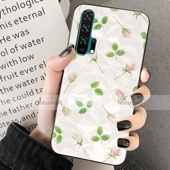 Silicone Candy Rubber Gel Flowers Soft Case Cover K03 for Huawei Honor 20 Pro Colorful
