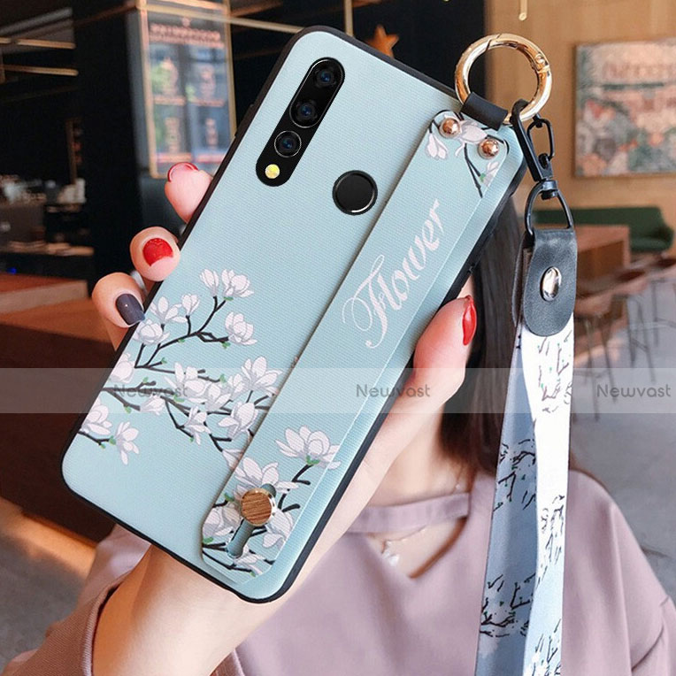 Silicone Candy Rubber Gel Flowers Soft Case Cover K03 for Huawei Honor 20i