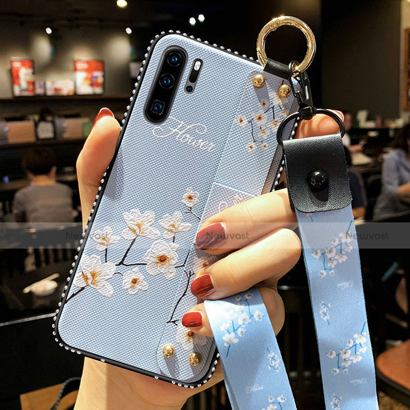 Silicone Candy Rubber Gel Flowers Soft Case Cover K04 for Huawei P30 Pro New Edition