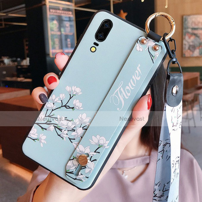 Silicone Candy Rubber Gel Flowers Soft Case Cover K08 for Huawei P20