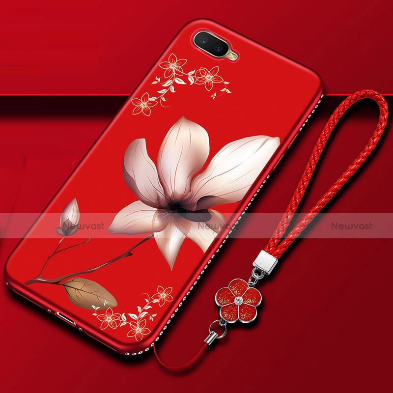 Silicone Candy Rubber Gel Flowers Soft Case Cover M02 for Oppo RX17 Neo