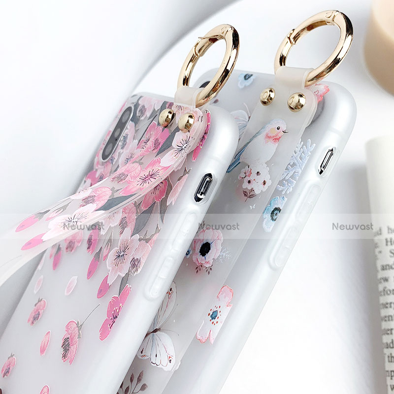 Silicone Candy Rubber Gel Flowers Soft Case Cover S01 for Apple iPhone X