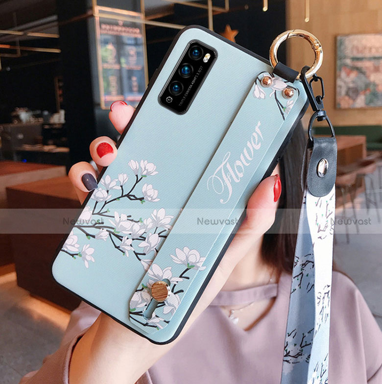 Silicone Candy Rubber Gel Flowers Soft Case Cover S01 for Huawei Enjoy 20 Pro 5G