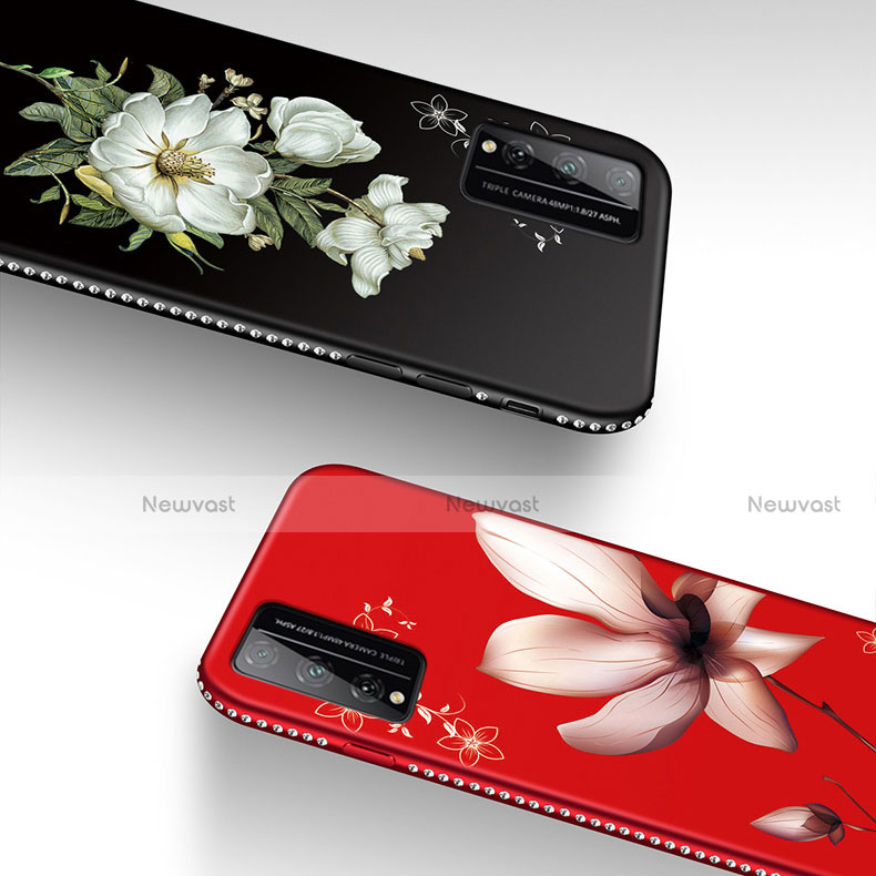 Silicone Candy Rubber Gel Flowers Soft Case Cover S01 for Huawei Honor Play4T Pro