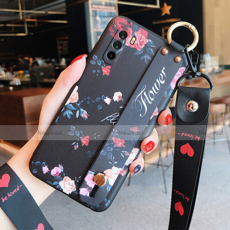 Silicone Candy Rubber Gel Flowers Soft Case Cover S01 for Huawei Mate 40 Lite 5G