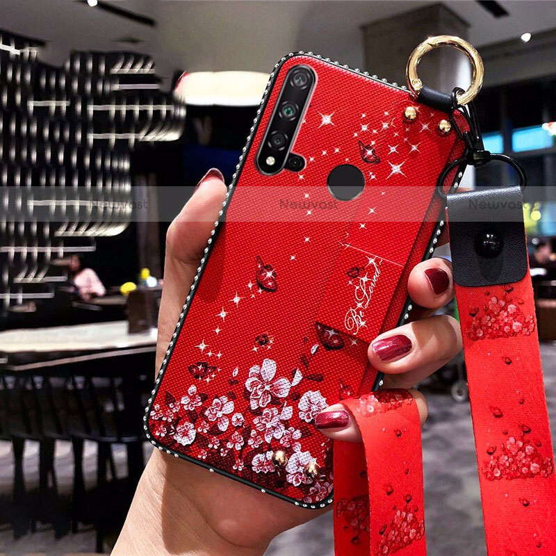Silicone Candy Rubber Gel Flowers Soft Case Cover S01 for Huawei P20 Lite (2019)