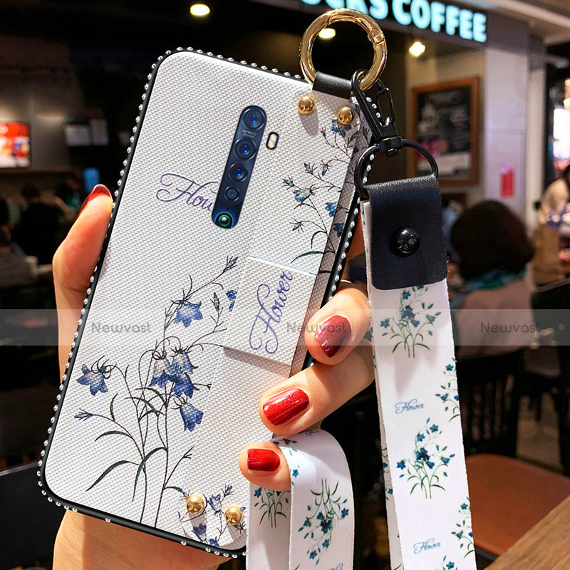 Silicone Candy Rubber Gel Flowers Soft Case Cover S01 for Oppo Reno2